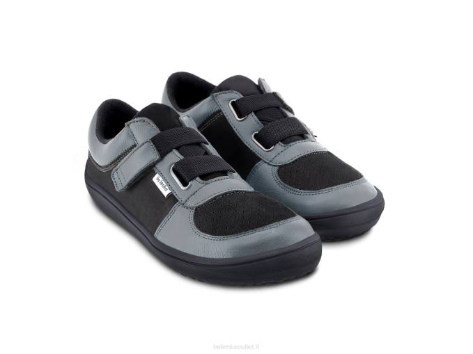 scarpe da ginnastica per bambini a piedi nudi - fluide carbone e nero Be Lenka 80JV200