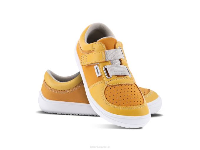scarpe da ginnastica per bambini a piedi nudi - fluide senape e mango Be Lenka 80JV198