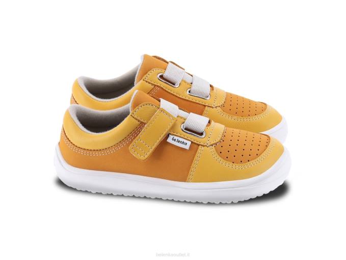 scarpe da ginnastica per bambini a piedi nudi - fluide senape e mango Be Lenka 80JV198