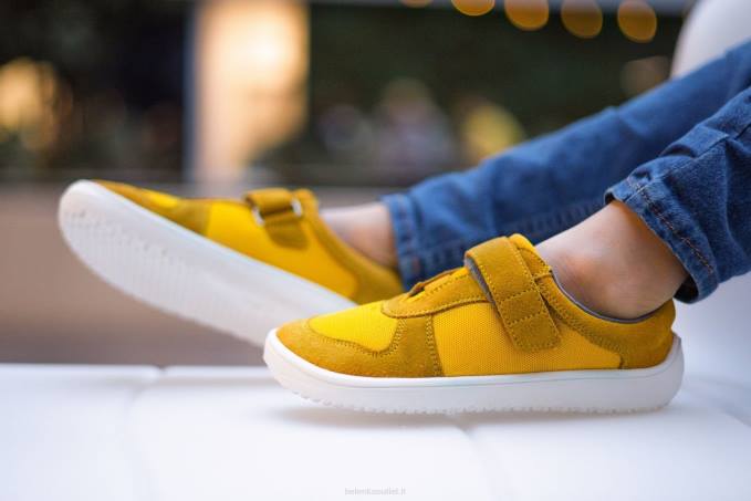 scarpe da ginnastica per bambini a piedi nudi - gioia giallo Be Lenka 80JV219