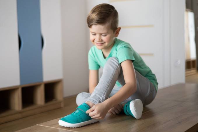 scarpe da ginnastica per bambini a piedi nudi - gioia verde acqua Be Lenka 80JV218