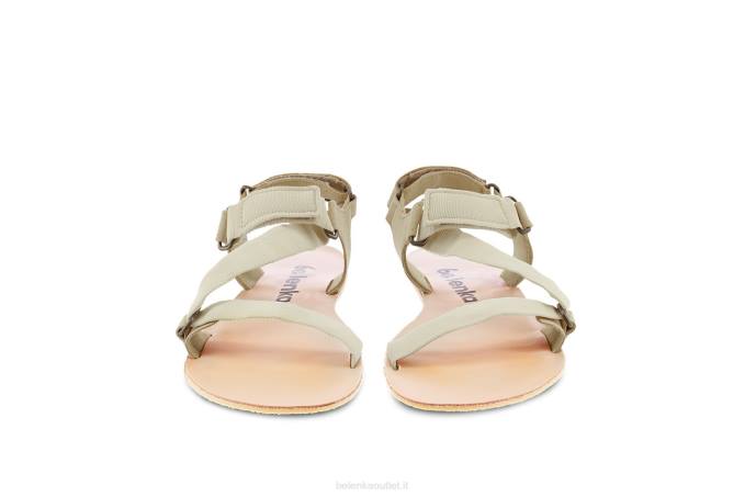 donne sandali a piedi nudi - flexi verde beige Be Lenka 80JV178