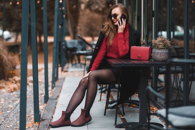 donne gli stivali a piedi nudi attirano Borgogna Be Lenka 80JV131