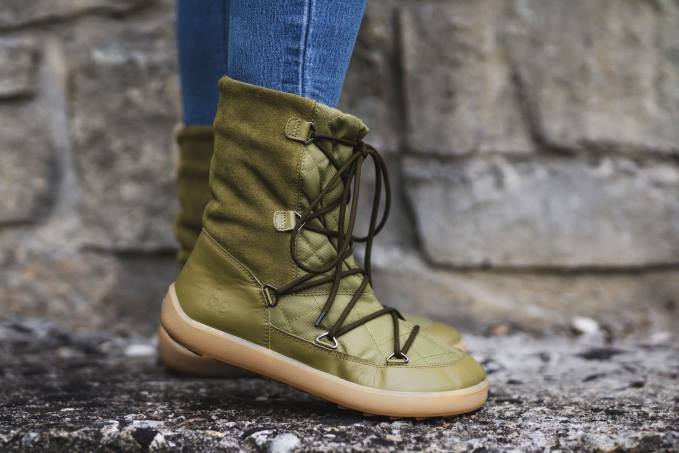 donne stivali invernali a piedi nudi donna snowfox Army Green Be Lenka 80JV150