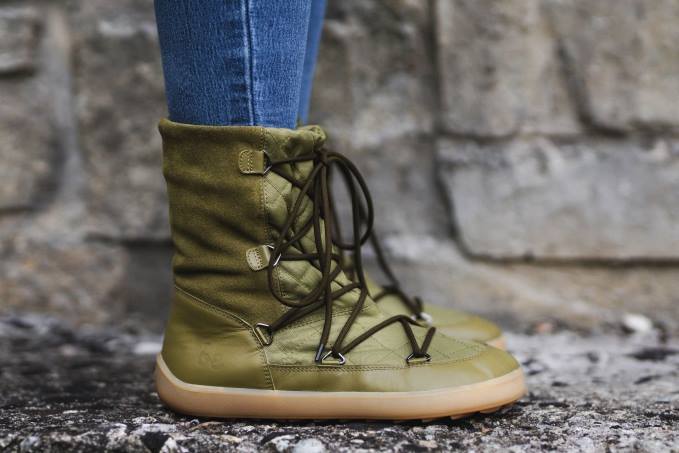 donne stivali invernali a piedi nudi donna snowfox Army Green Be Lenka 80JV150