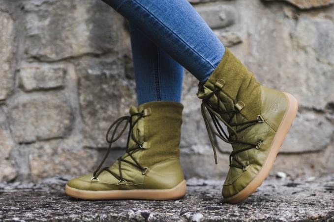 donne stivali invernali a piedi nudi donna snowfox Army Green Be Lenka 80JV150