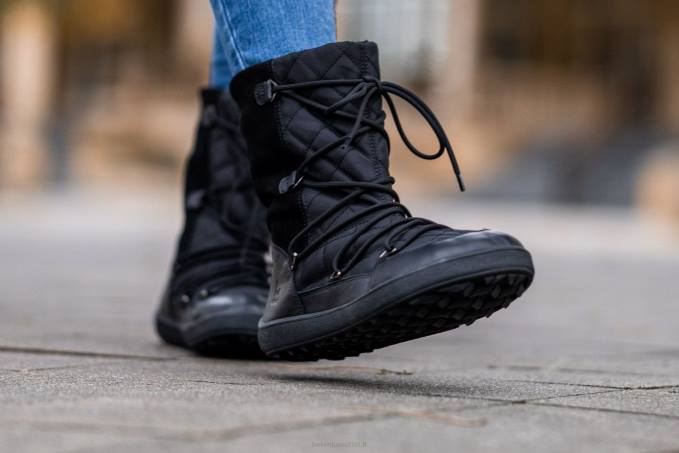 donne stivali invernali a piedi nudi donna snowfox tutto nero Be Lenka 80JV149