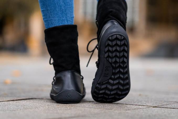 donne stivali invernali a piedi nudi donna snowfox tutto nero Be Lenka 80JV149