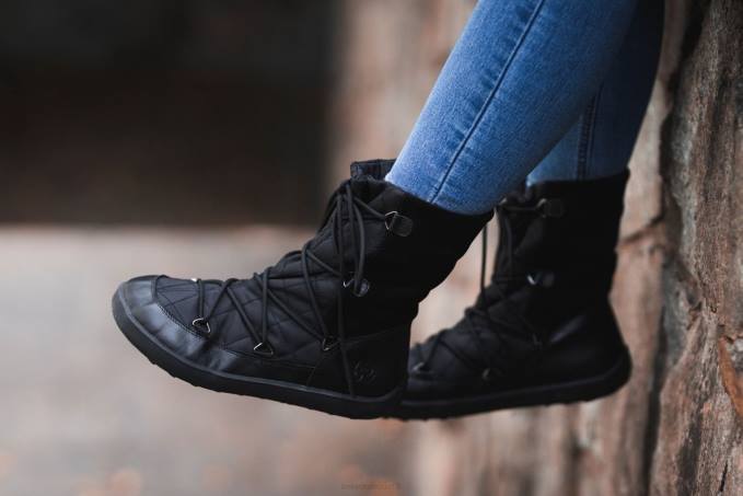 donne stivali invernali a piedi nudi donna snowfox tutto nero Be Lenka 80JV149