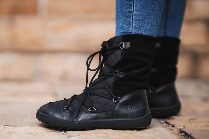 donne stivali invernali a piedi nudi donna snowfox tutto nero Be Lenka 80JV149