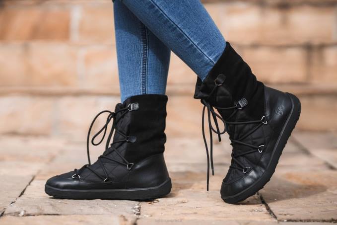donne stivali invernali a piedi nudi donna snowfox tutto nero Be Lenka 80JV149