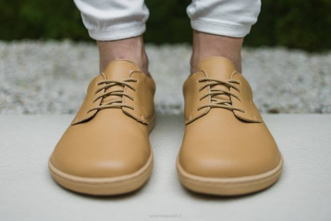 uomini scarpe a piedi nudi paesaggio urbano marrone caramello salato Be Lenka 80JV1