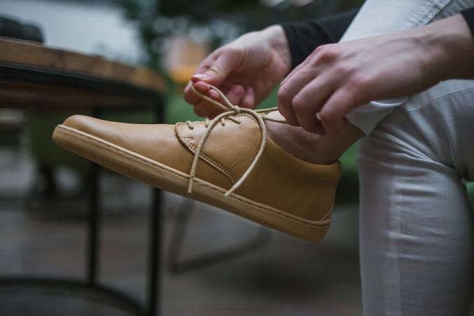 uomini scarpe a piedi nudi paesaggio urbano marrone caramello salato Be Lenka 80JV1