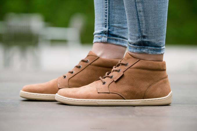 uomini scarpe a piedi nudi - sinergia cognac e beige Be Lenka 80JV20