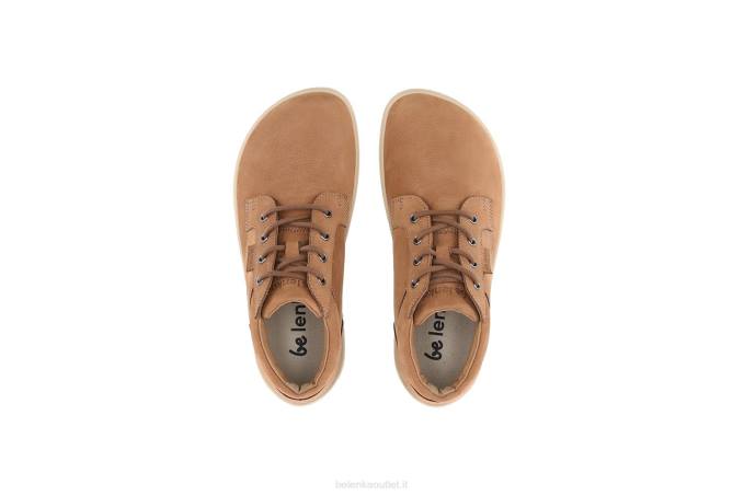 uomini scarpe a piedi nudi - sinergia cognac e beige Be Lenka 80JV20