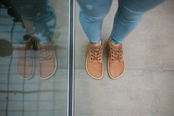 uomini scarpe a piedi nudi - sinergia cognac e beige Be Lenka 80JV20