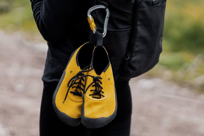 uomini scarpe a piedi nudi trailwalker mostarda Be Lenka 80JV106