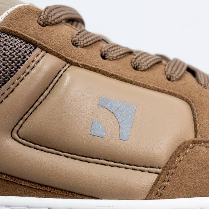 uomini scarpe da ginnastica a piedi nudi barebarics - assioma marrone e bianco Be Lenka 80JV101