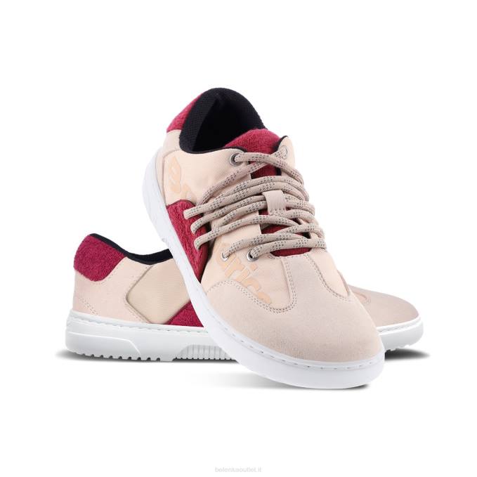 uomini scarpe da ginnastica a piedi nudi barebarics - atmosfera beige e rosso Be Lenka 80JV103