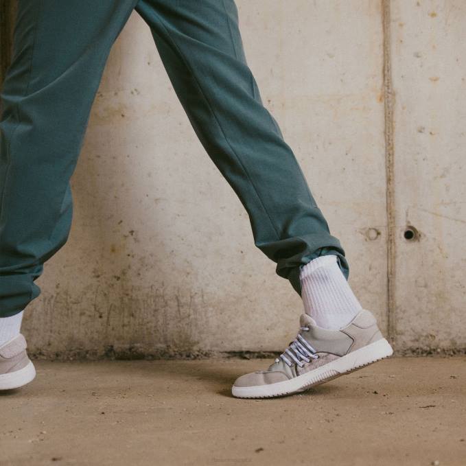 uomini scarpe da ginnastica a piedi nudi barebarics - atmosfera grigio e bianco Be Lenka 80JV105