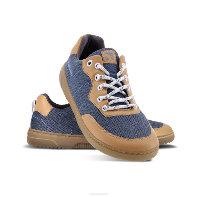 uomini scarpe da ginnastica a piedi nudi barebarics - complimenti marrone e blu Be Lenka 80JV85