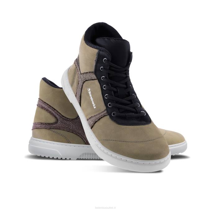 uomini scarpe da ginnastica a piedi nudi barebarics - hifly verde scuro e grigio Be Lenka 80JV93