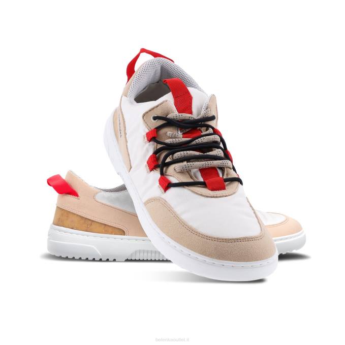 uomini scarpe da ginnastica a piedi nudi barebarics - ravvivare beige e bianco Be Lenka 80JV80