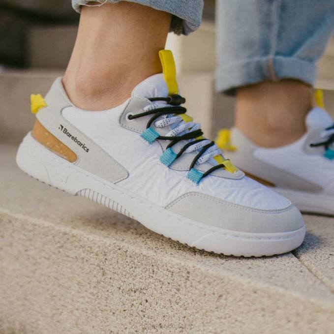 uomini scarpe da ginnastica a piedi nudi barebarics - ravvivare bianco e grigio Be Lenka 80JV82