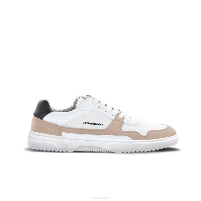 uomini scarpe da ginnastica a piedi nudi barebarics - zing bianco e beige Be Lenka 80JV76