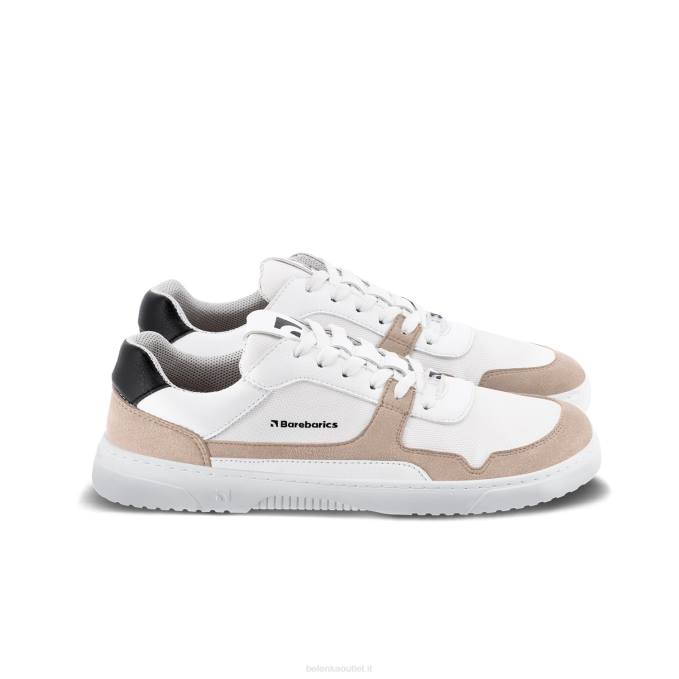 uomini scarpe da ginnastica a piedi nudi barebarics - zing bianco e beige Be Lenka 80JV76