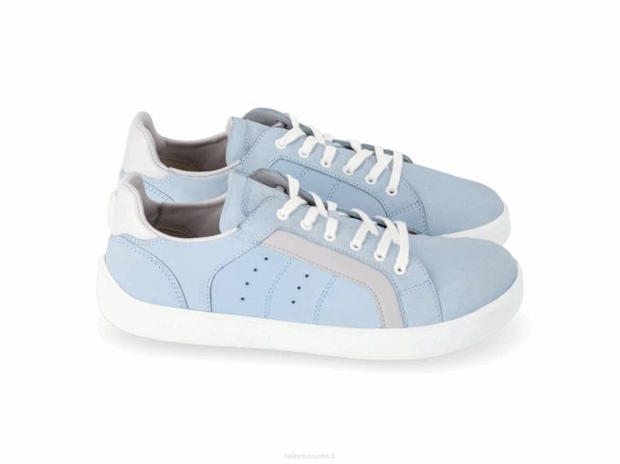 uomini scarpe da ginnastica a piedi nudi brooklyn azzurro e grigio Be Lenka 80JV118