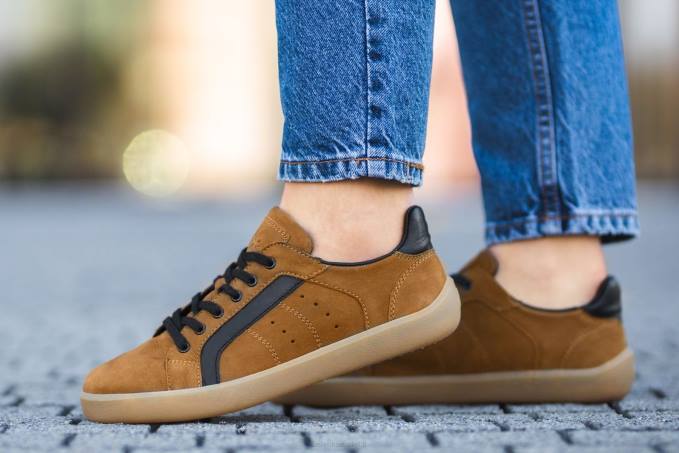uomini scarpe da ginnastica a piedi nudi brooklyn marrone Be Lenka 80JV117