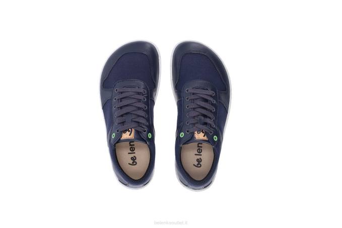 uomini scarpe da ginnastica a piedi nudi - campione 2.0 - vegan blu scuro Be Lenka 80JV12