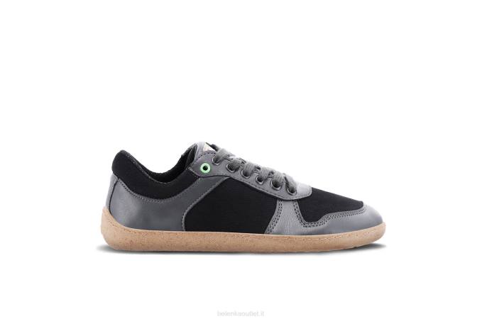 uomini scarpe da ginnastica a piedi nudi - campione 2.0 - vegan grigio scuro e nero Be Lenka 80JV13