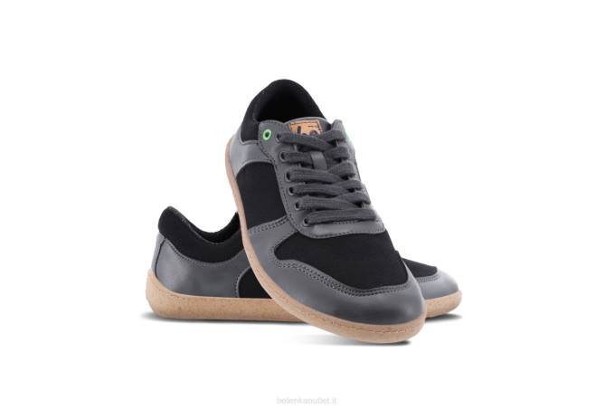 uomini scarpe da ginnastica a piedi nudi - campione 2.0 - vegan grigio scuro e nero Be Lenka 80JV13