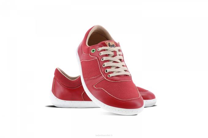 uomini scarpe da ginnastica a piedi nudi - campione 2.0 - vegan rosso Be Lenka 80JV11