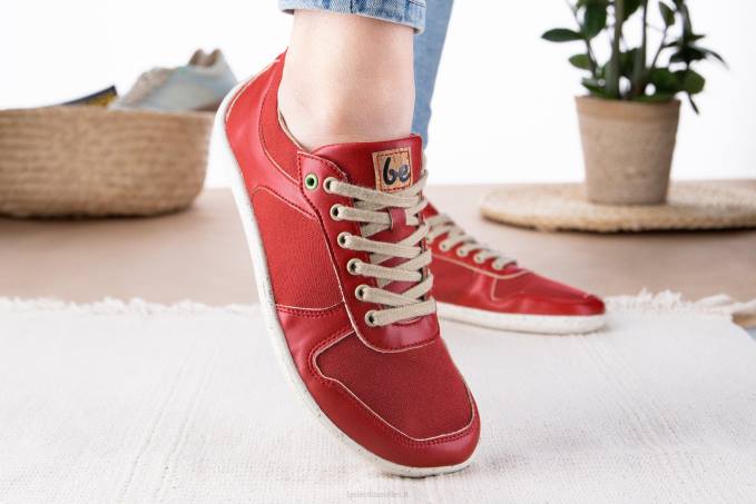 uomini scarpe da ginnastica a piedi nudi - campione 2.0 - vegan rosso Be Lenka 80JV11
