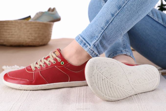 uomini scarpe da ginnastica a piedi nudi - campione 2.0 - vegan rosso Be Lenka 80JV11