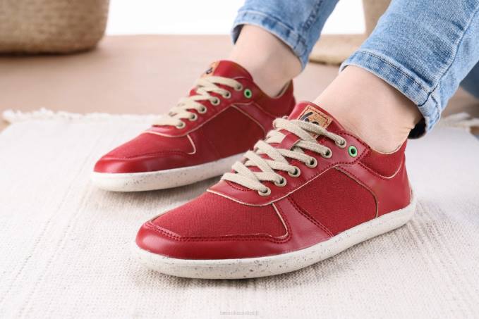 uomini scarpe da ginnastica a piedi nudi - campione 2.0 - vegan rosso Be Lenka 80JV11
