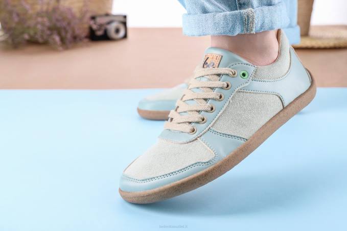 uomini scarpe da ginnastica a piedi nudi - campione 2.0 - vegan verde acqua chiaro Be Lenka 80JV15