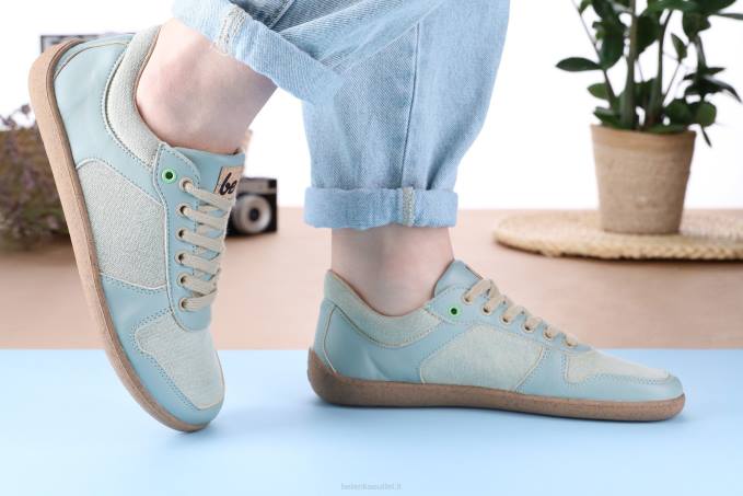 uomini scarpe da ginnastica a piedi nudi - campione 2.0 - vegan verde acqua chiaro Be Lenka 80JV15