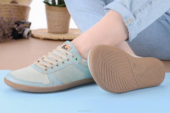 uomini scarpe da ginnastica a piedi nudi - campione 2.0 - vegan verde acqua chiaro Be Lenka 80JV15