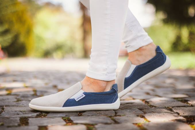 uomini scarpe da ginnastica a piedi nudi - facili - vegane sabbia e blu Be Lenka 80JV64