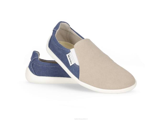 uomini scarpe da ginnastica a piedi nudi - facili - vegane sabbia e blu Be Lenka 80JV64