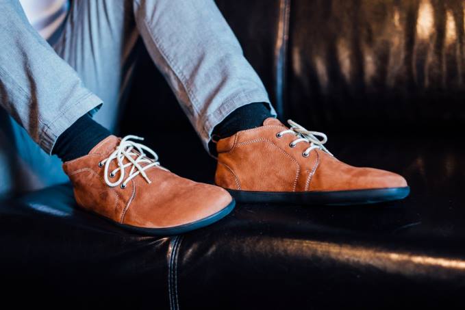 uomini scarpe a piedi nudi - icona cognac Be Lenka 80JV67